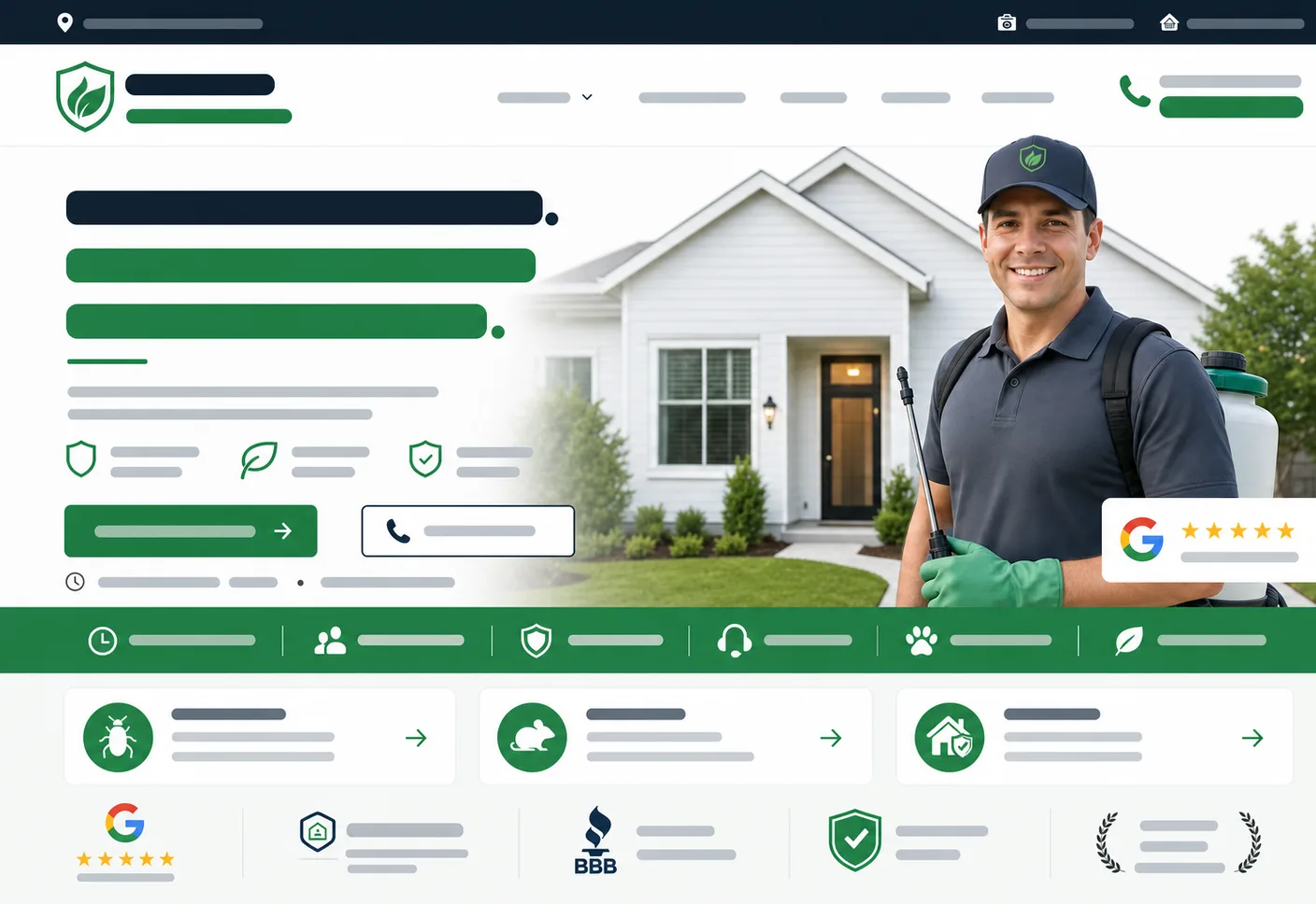 Custom pest control website design built to rank and convert